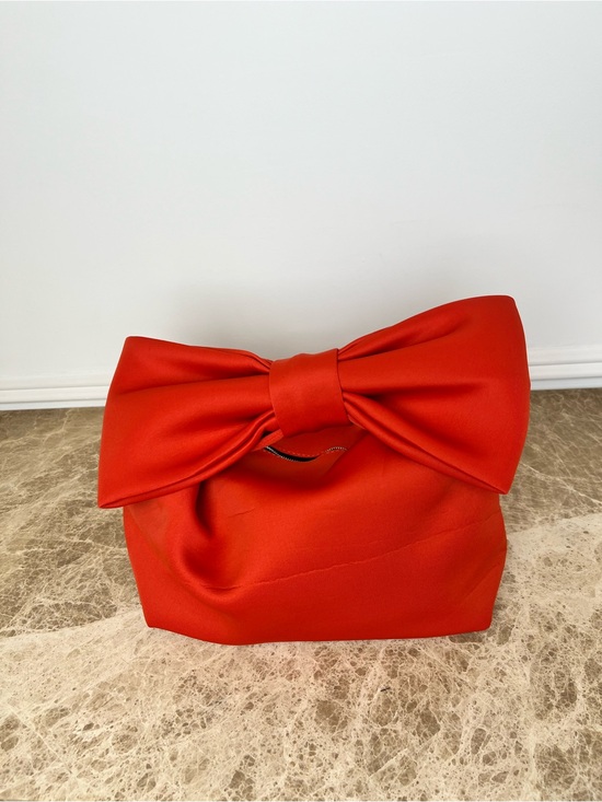 Handbags - Red Bow-Accent Women's Clutch